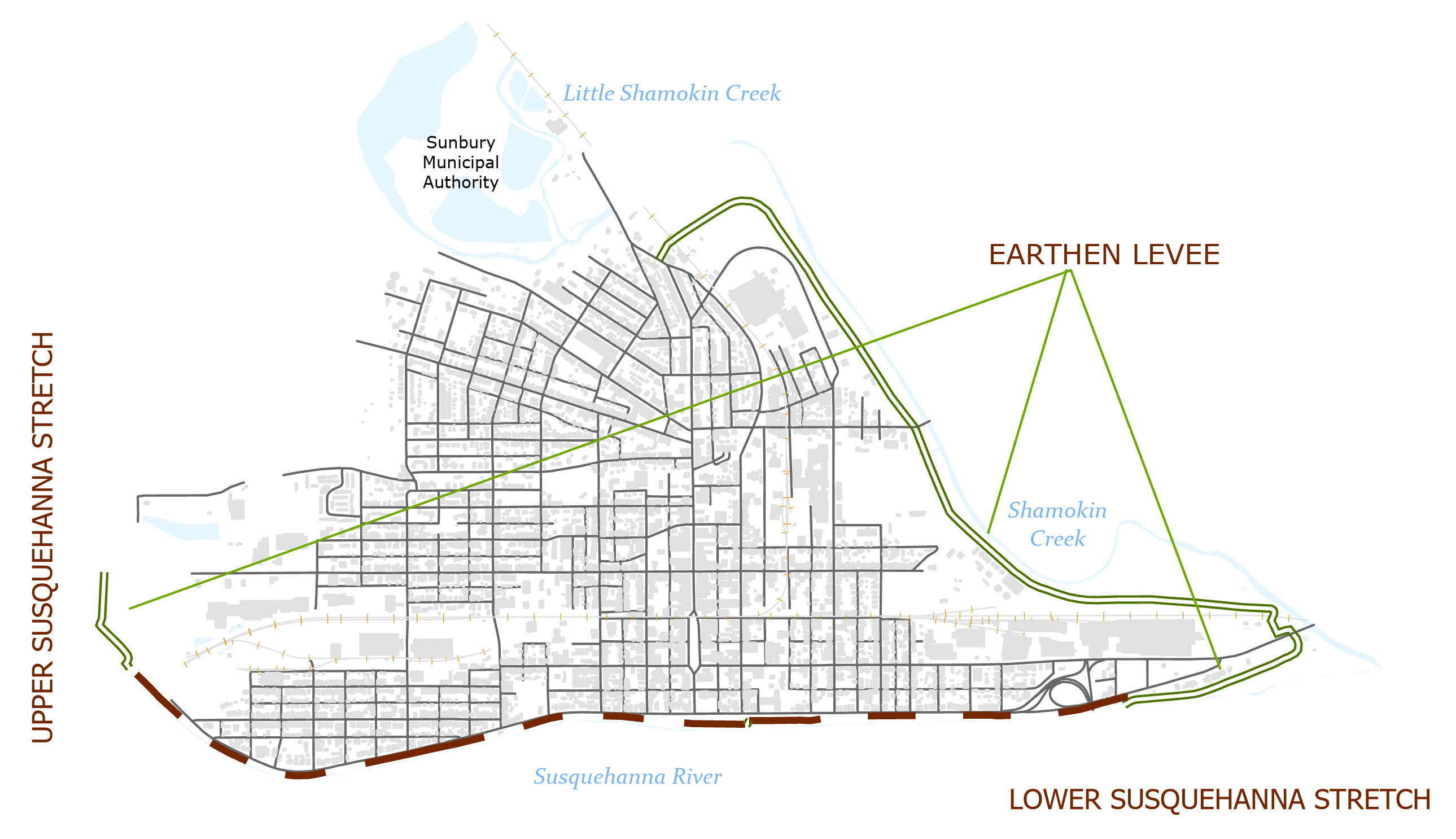 Earlthen Levee Map